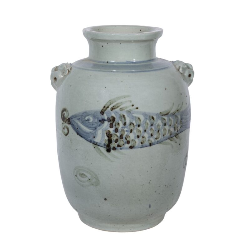 Double Lion Handle Fish Pot