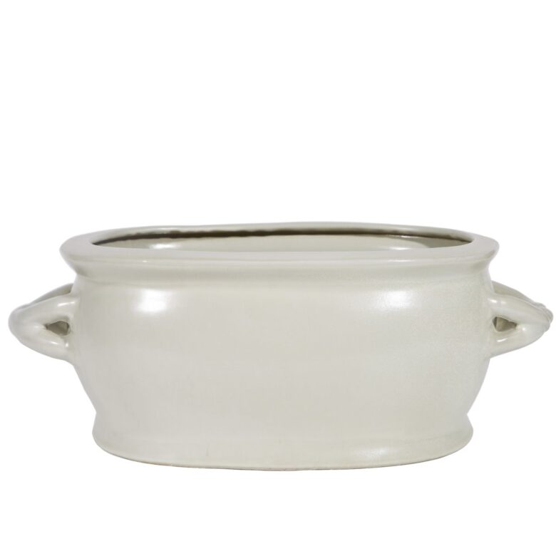 White Porcelain Foot Bath Planter