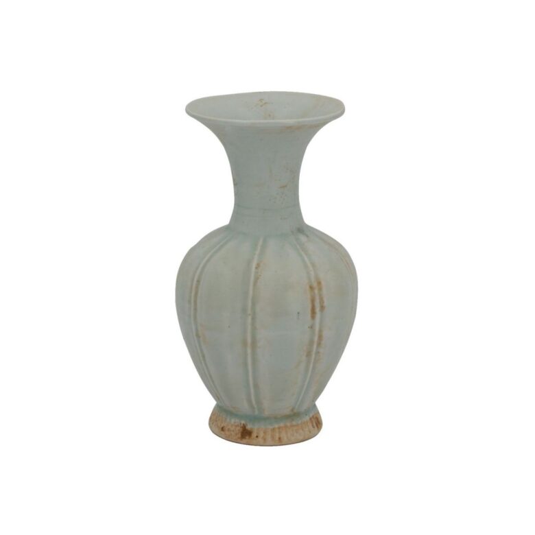 Celadon Fluted Balloon Vase