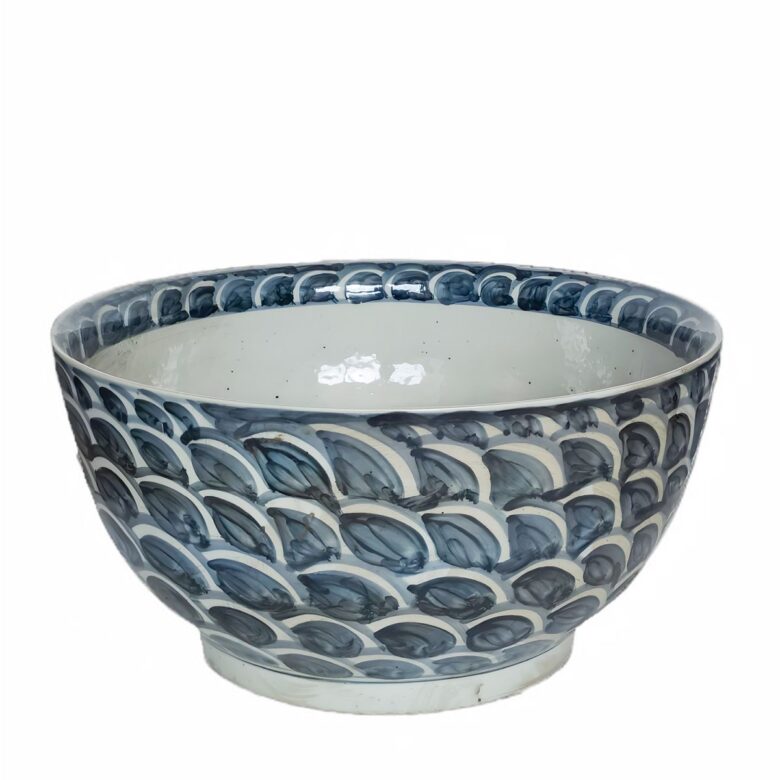 Rustic Brown Sea Wave Porcelain Bowl