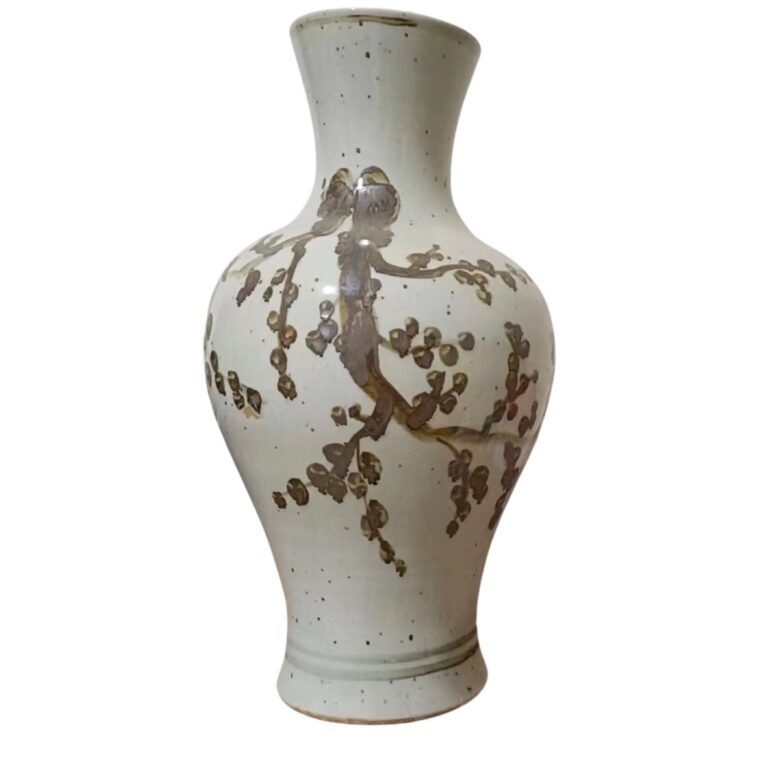 Small Rusty Brown Vase Weeping Plum