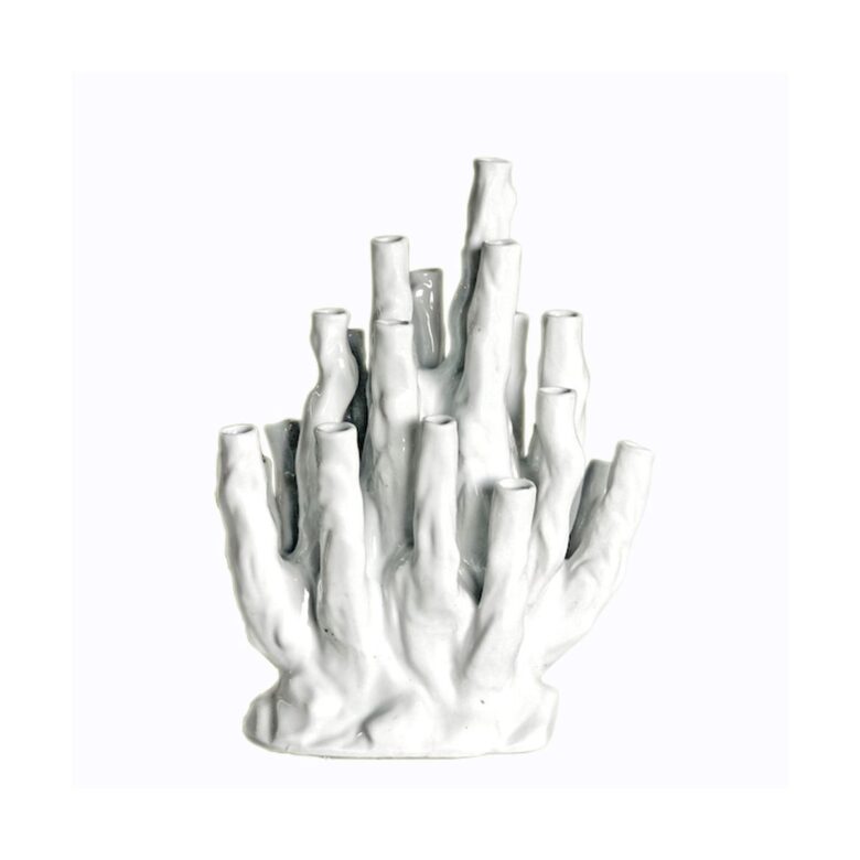 Coral Vase White - M