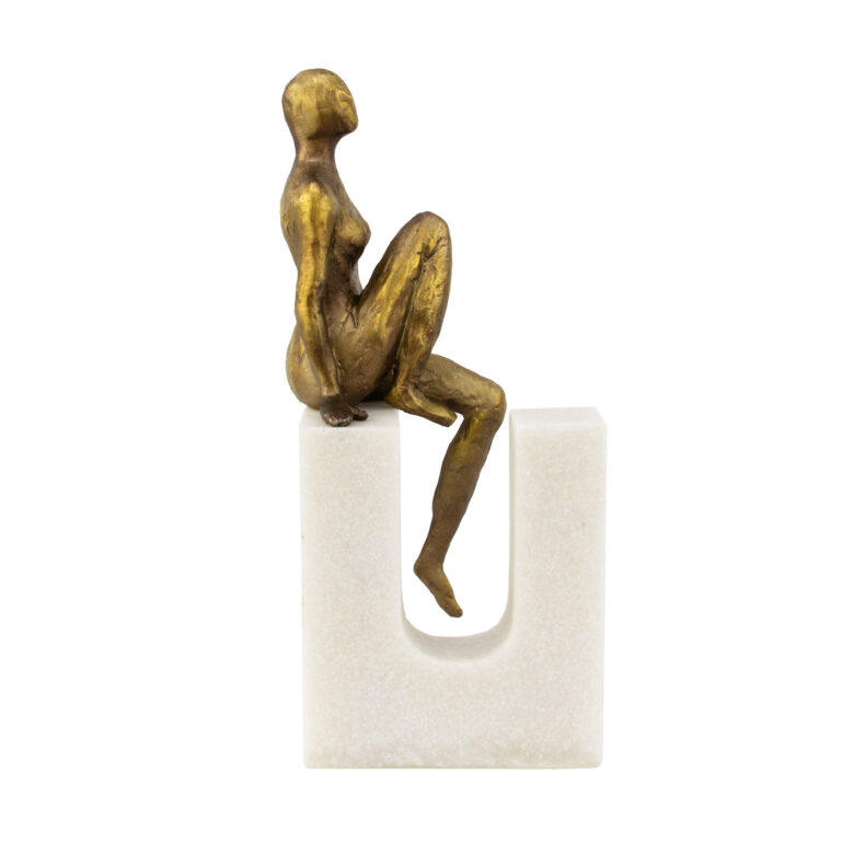 Seating Woman Sculpture- Lillian Home