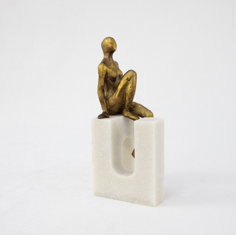 Seating Woman Sculpture - Image 5