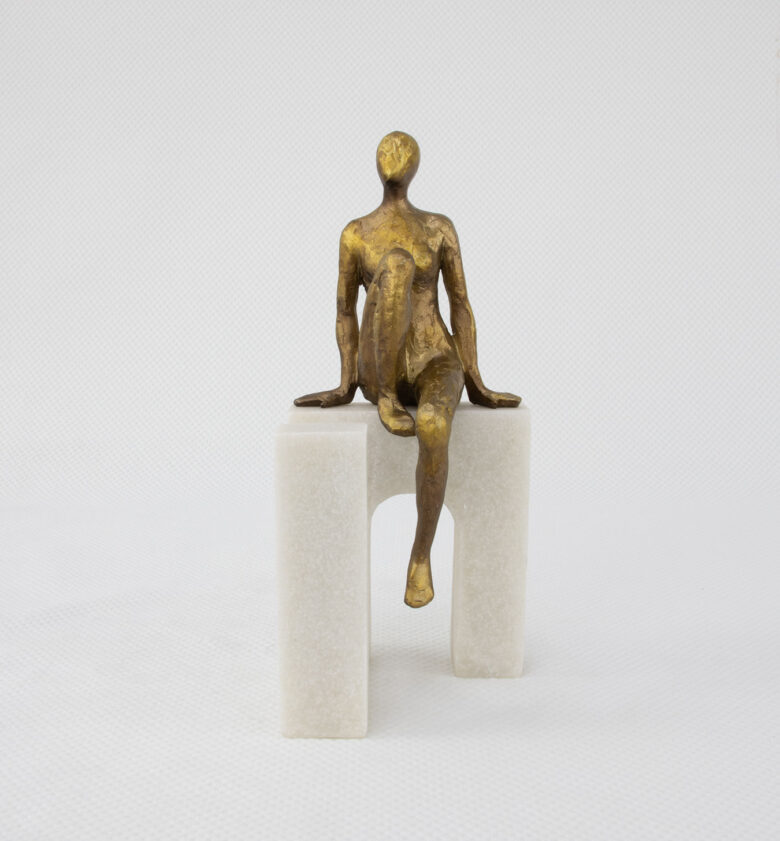 Seating Woman Sculpture - Image 2