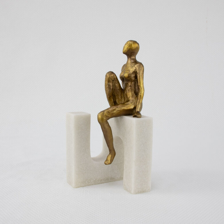 Seating Woman Sculpture - Image 3