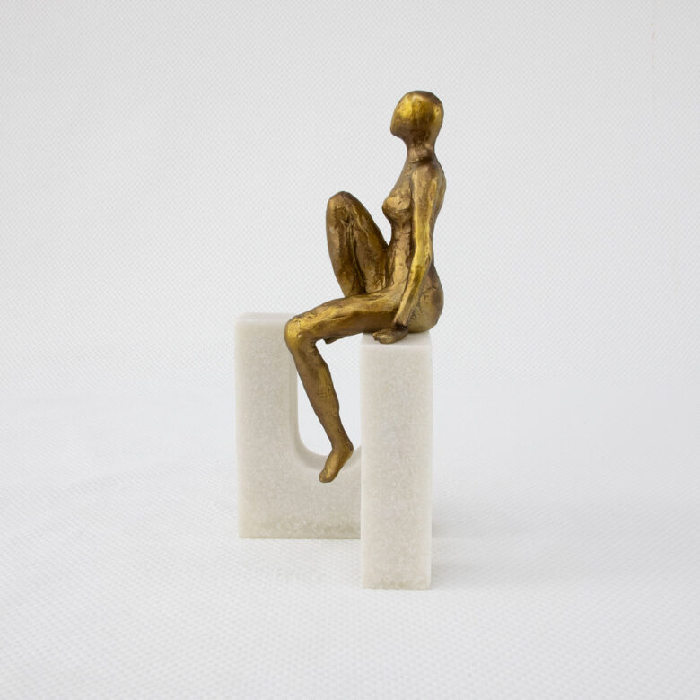 Seating Woman Sculpture - Image 4